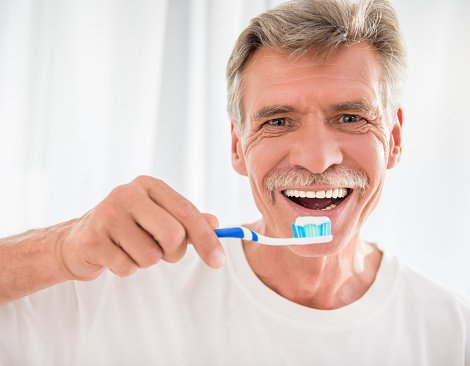 senior with great dental insurance